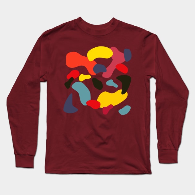 Abstract Colorful Shapes #1 Long Sleeve T-Shirt by shamila